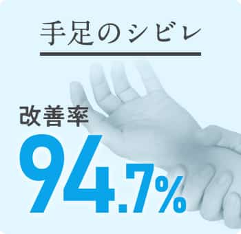 手足のシビレ94.7%
