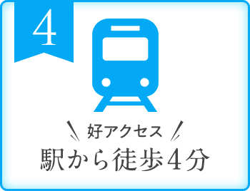 駅から徒歩4分